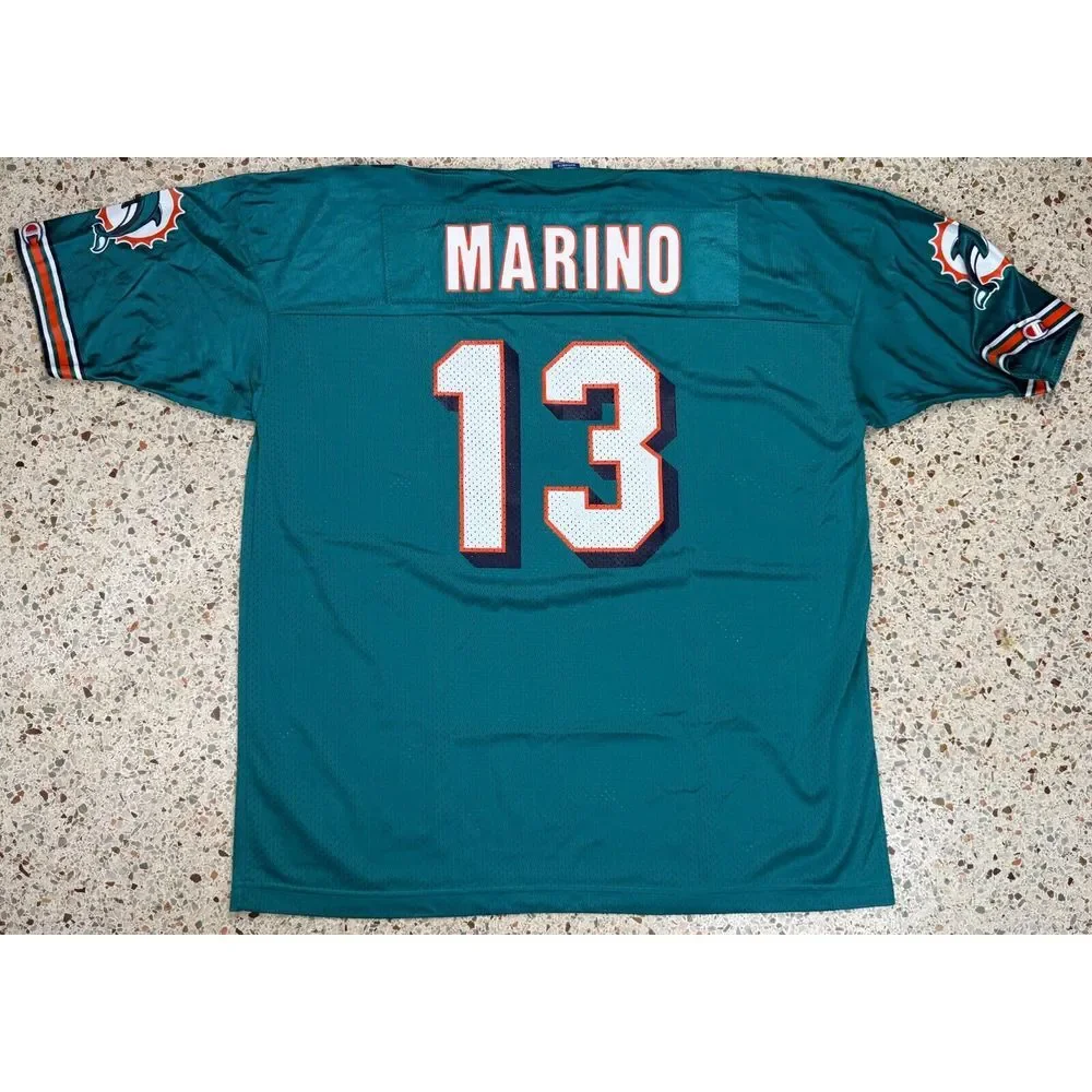 Champion‎ NFL Rare Vtg Miami Dolphins #13 Dan Marino Football Jersey Size 52